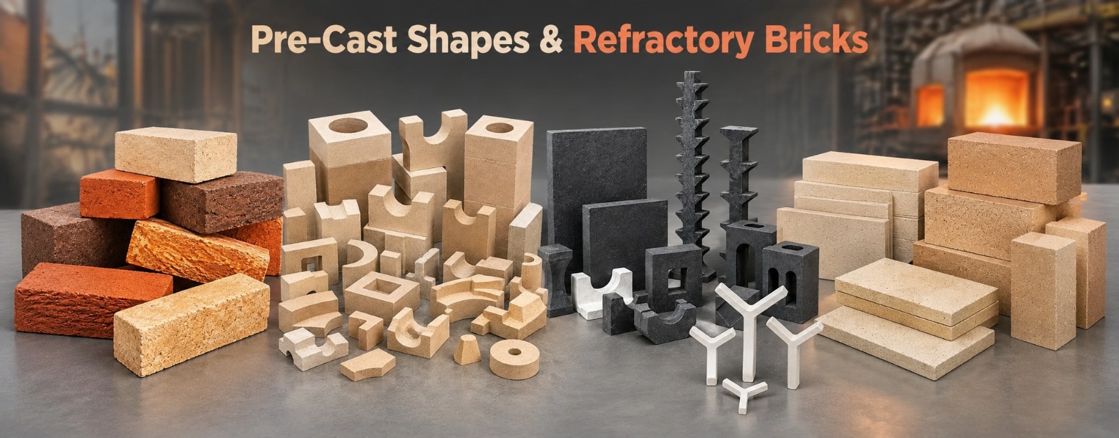Pre-Cast Shapes & Refractory Bricks Manufacturer and Exporter
